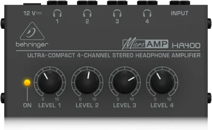 Behringer MicroAMP HA400 4-channel Headphone Amplifier (HA400d1) - Image 3