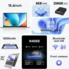 15.6" School Laptop,Windows 11 Laptop Computer for Business,8GB RAM 256GB SSD,Intel N4000(up to 2.6GHz), FHD 1920 x 1080 Screen,MS Office,WiFi,BT4,2xUSB3.0,Long Battery Life Student Computer