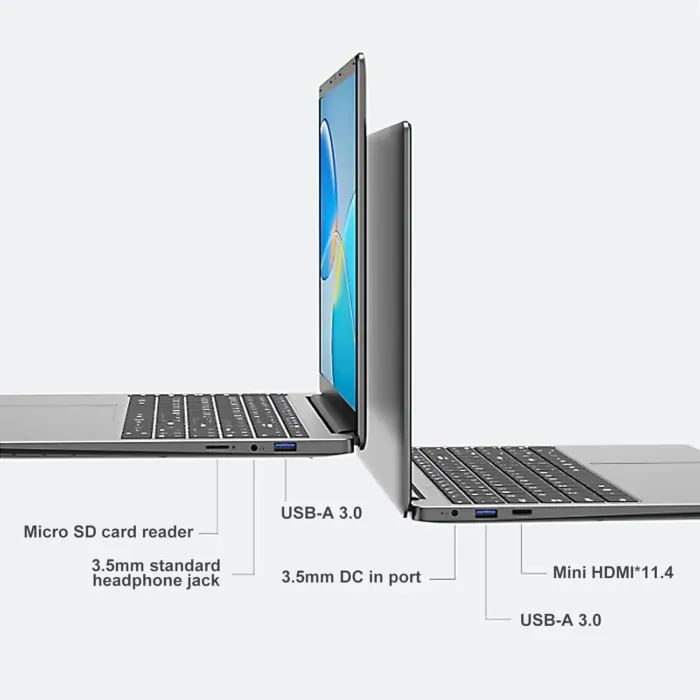 15.6" School Laptop,Windows 11 Laptop Computer for Business,8GB RAM 256GB SSD,Intel N4000(up to 2.6GHz), FHD 1920 x 1080 Screen,MS Office,WiFi,BT4,2xUSB3.0,Long Battery Life Student Computer - Image 5