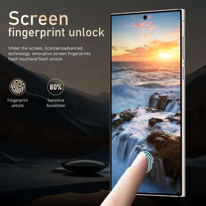 I24 Ultra 5G Unlocked Phones, Built in Pen, Smartphone Battery 6800mAh 6.8" HD Screen Unlocked Cell Phone, 6+256GB Android13 with 128G Memory Card, Face ID/Fingerprint Lock/GPS (Orange) - Image 3
