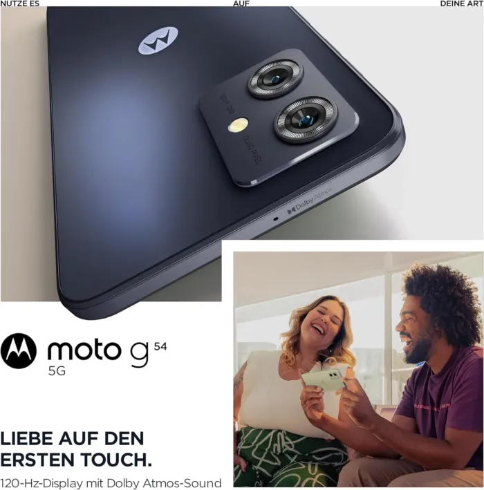 Motorola Moto G54 Dual-SIM 256GB ROM + 8GB RAM (Only GSM | No CDMA) Factory Unlocked 5G Smartphone (Midnight Blue) - International Version - Image 3