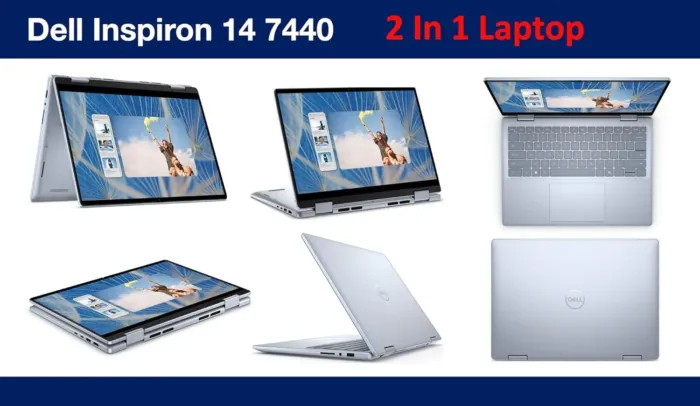 Dell Inspiron 7440 2-in-1 14.0" Touchscreen WUXGA Business Laptop (Intel Core 7 150U, 16GB DDR5 RAM, 1TB PCIe SSD, Backlit KB, Fingerprint, WiFi 6E, BT 5.3, SD Reader, Webcam, Win 11 Home) - Image 3
