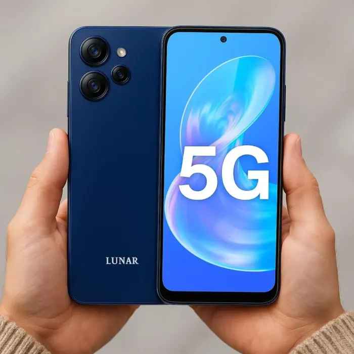 LUNAR Eclipse L1 5G Unlocked Android Smart Phone, 6.79 Inches Display, 5000mAh Battery, Fast Charging, 50MP+5MP+2MP Rear Camera with AI, 16MP Front Camera, Android 14, Aura Blue - Image 4