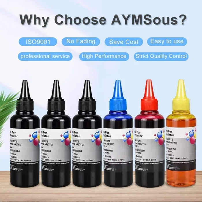 6-Pack Universal Dye Ink Refill Kit for All HP Canon Epsn Brother Printers Compatible Cartridges Refillable Cartridge CISS CIS System with 6 Syringes(6x100ML 3BK, 1C. 1M, 1Y) - Image 3