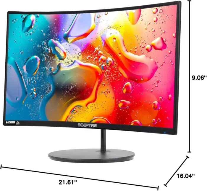Sceptre Curved 24-inch Gaming Monitor 1080p R1500 98% sRGB HDMI x2 VGA Build-in Speakers, VESA Wall Mount Machine Black (C248W-1920RN Series) - Image 3