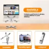 Laptop Stand with 360 Rotating Base, Computer Notebook Laptop Riser Metal Holder for Desk Collaborative Work, Fully Foldable for Easy Storage, Fits All MacBook, Laptops up to 16 inches