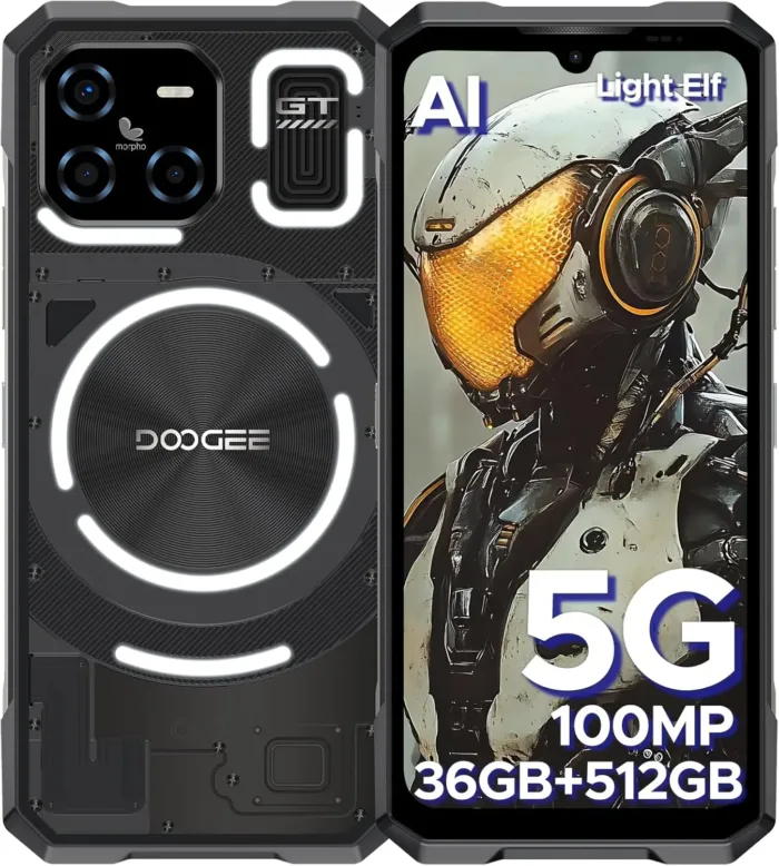 DOOGEE Blade GT Ultra 5G Rugged Smartphone with LED Light Effect, 36GB+512GB/2TB DDR5 Rugged Phone,4nm Dimensity D7300,6.72" FHD+120Hz, AI 100+32MP Android 14 Gaming Phones,Face & Finger ID/WIFI6 - Image 9