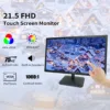 21.5 Inch Touchscreen Monitor FHD 1920x1080P, Built-in Speakers, VESA Supports, 10-Points Computer Touch Screen PC Display with Type-B HDMI VGA Port, 75Hz Desktop Touch Display, Black