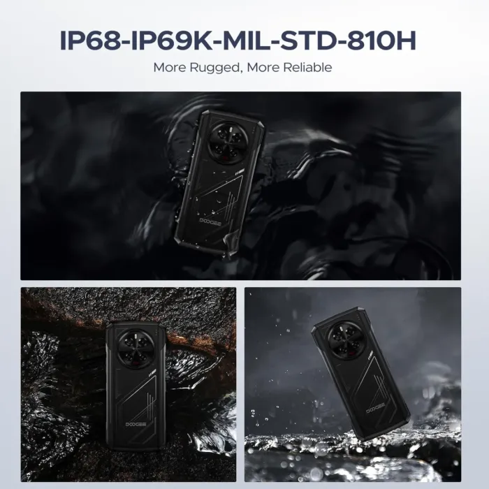 DOOGEE V40 Rugged Smartphone 5G Unlocked,512GB+32GB Rugged Phone,4nm D7300,6.78" FHD+120Hz Rugged Cell Phone,108MP+AI Camera,8680mAh Battery 33W,NFC/5G Dual SIM/WiFi 6E/Face/Fingerprint ID - Image 4
