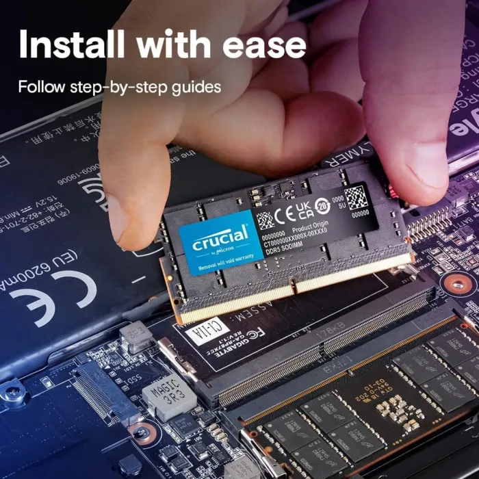 Crucial 128GB Kit (2X64GB) DDR5 RAM 5600MHz (or 5200MHz or 4800MHz) Laptop Memory Kit, SODIMM 262-Pin, Compatible with Latest Intel Core Ultra and AMD Ryzen 8000 & Above – CT2K64G56C46S5 - Image 3