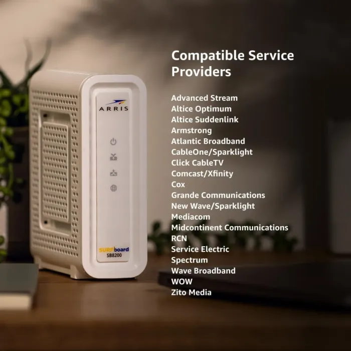 ARRIS (SB8200) - Cable Modem - Fast DOCSIS 3.1 32x8 Gigabit Cable Modem , Approved for Comcast Xfinity, Cox, Charter Spectrum, & more | 1 Gbps Max Internet Speed, 4 OFDM Channels - Image 3