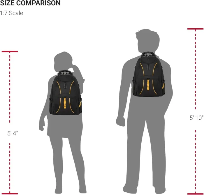 SwissGear 1900 Scansmart TSA 17 Laptop Backpack, Black/Gold, 19-Inch - Image 7