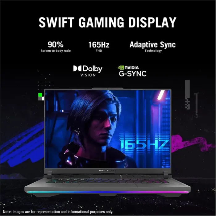 Asus Rog Strix G16 Gaming Laptop, Intel i9-13980HX, 64 GB DDR5 RAM, 4 TB PCle SSD, 16" QHD+ (1920x1200), Nvidia Geforce RTX 4060, W11 Home - Image 3