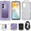 BLU G64 | 2024 | All-Day Battery | Unlocked | 6.8” HD+ Infinity Display | 256GB | Dual 50MP Camera | US Warranty| Purple