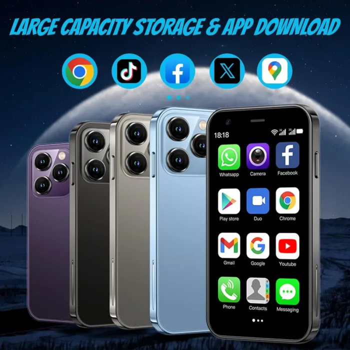 Mini Smartphone XS15,3G 3.0 Inch HD 2GB+16GB Android 8.1 1000mAh Dual Sim Quad Core Mini Phone Child Gift Small Phone Student Pocket Cellphone(Purple) - Image 4