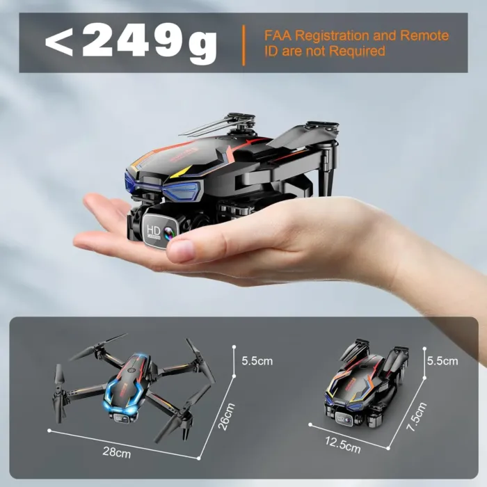 Drone with Camera for Adults, 2K HD FPV Drones with Upgrade Altitude Hold, One-Key Take Off/Landing, Speed Adjustment, Headless Mode, 2 Batteries, Toys Gifts for Teen Boys Girls, Beginner - Image 6