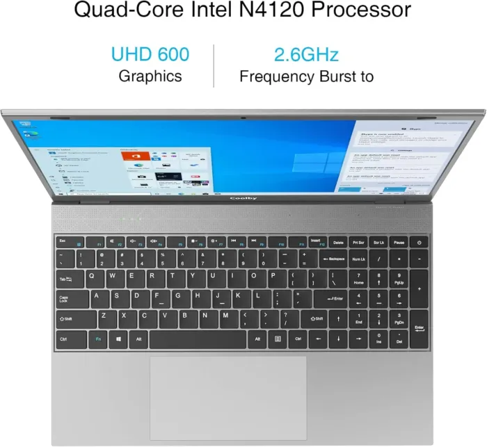 2024 Windows 11 Laptop, 15.6 inch 1920x1080 IPS Display, Coolby 12GB DDR4 RAM / 512GB SSD Laptop Computers, Intel N4120 Quad-Core Processor Notebook PC, Support 2.4G/5G Hz WiFi, BT, Full Size Keyboard - Image 3