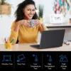 14" Laptop Windows 11 Pro - Intel N5095 Quad-Core, 8GB RAM 128GB SSD, Full HD, WiFi 5/Bluetooth 5.0, Webcam Privacy Cover, Preloaded Office 2024 - Ultra-Portable