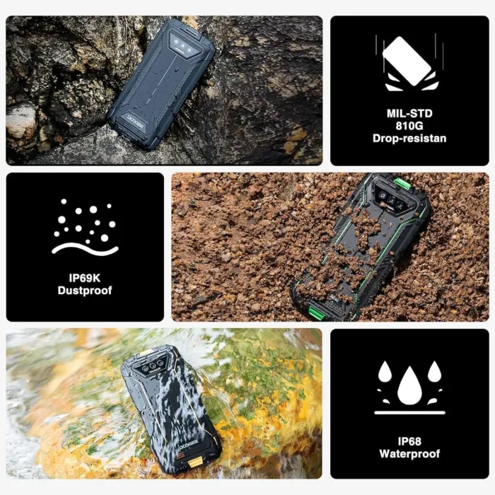DOOGEE S41 MAX Rugged Smartphone Unlocked 2024,16GB+256GB/1TB Android 14 Rugged Phone,6300mAh Rugged Cell Phone,5.5" HD+ Rugged Mobile Phone,IP68 Waterproof Cell Phone,Dual 4G SIM/Face ID/OTG/NFC/GPS - Image 3