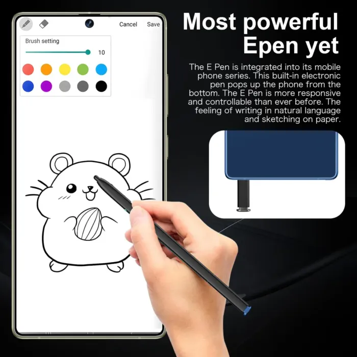 I25 Ultra Unlocked Smartphone,12+512GB Unlocked Phone,Snapdragon 8 Gen3, 6.9" HD+ Display,Built in Pen,7000mAh Dual Speakers 5G/Face ID/Fingerprint Lock/Dual SIM/GPS (Blue) - Image 4