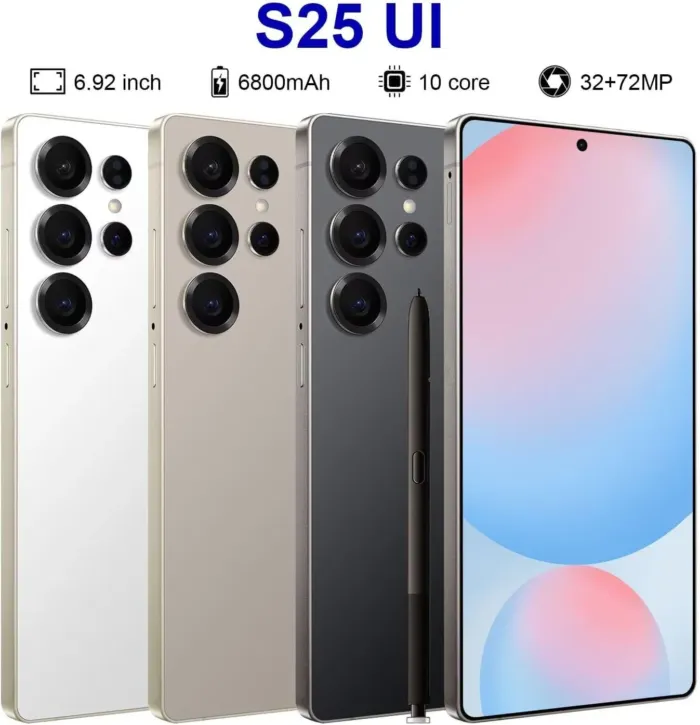 S25 UI Unlocked Android Phone, 64GB Unlocked Smartphone, Unlocked Android, Clear Camera, Fast Processor, Long Battery Life Celular, 2025, US Black - Image 3