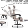 Gaming Chair with Massage,Ergonomic PC Computer Chair with Footrest Comfortable Headrest and Lumbar Support,High Back PVC Leather,300LBS (Grey)