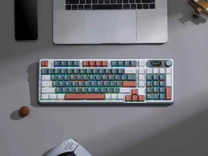 RK ROYAL KLUDGE S98 Mechanical Keyboard w/Smart Display & Knob, Top Mount 96% Wireless Mechanical Keyboard BT/2.4G/USB-C, Hot Swappable, Software Support, Creamy Sounding, 98 Keys - Image 3