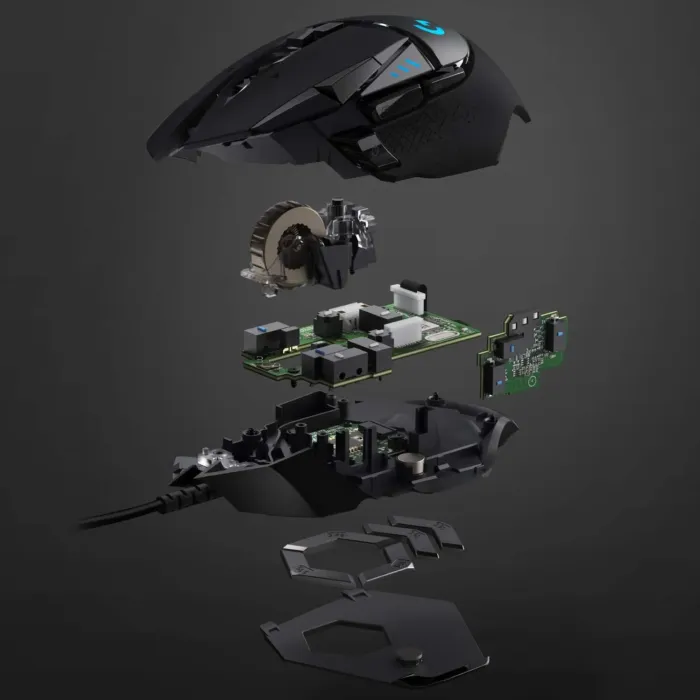 Logitech G502 HERO High Performance Wired Gaming Mouse, HERO 25K Sensor, 25,600 DPI, RGB, Adjustable Weights, 11 Programmable Buttons, On-Board Memory, PC / Mac - Image 4