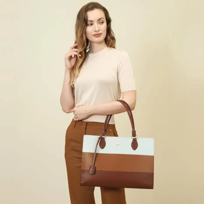 Keyli 3pcs Laptop Bag for Women,15.6 Inch Work Tote Bags Waterproof Leather Business Computer Briefcase Shoulder Handbag - Image 4