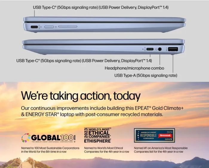 HP Chromebook x360 Laptop 2in1-14inch Touchscreen Tablet Stylus Pen - 8GB RAM - 256GB SSD - FHD Display - Intel Core i3 N305 Beat i3-1115G4 - Backlit Keyboard - USB C -School Kids - 2024 - Image 3