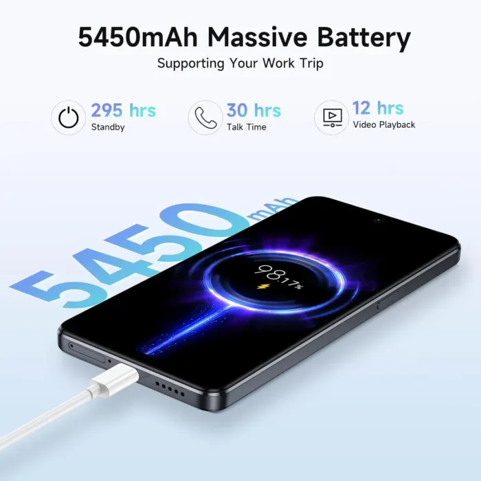 Ulefone Note 18 Pro Android 14 Unlocked Cell Phone, 12GB+256GB/2TB TF, Octa Core, 64MP+50MP Dual Camera, 6.78" HD+/90Hz Screen Smartphone, 5450mAh/18W, 4G Dual SIM/Face ID/OTG/GPS/NFC- Black Phone - Image 4