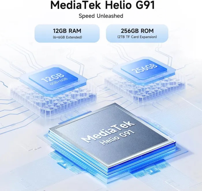 Ulefone Note 18 Pro Android 14 Unlocked Cell Phone, 12GB+256GB/2TB TF, Octa Core, 64MP+50MP Dual Camera, 6.78" HD+/90Hz Screen Smartphone, 5450mAh/18W, 4G Dual SIM/Face ID/OTG/GPS/NFC- Black Phone - Image 5
