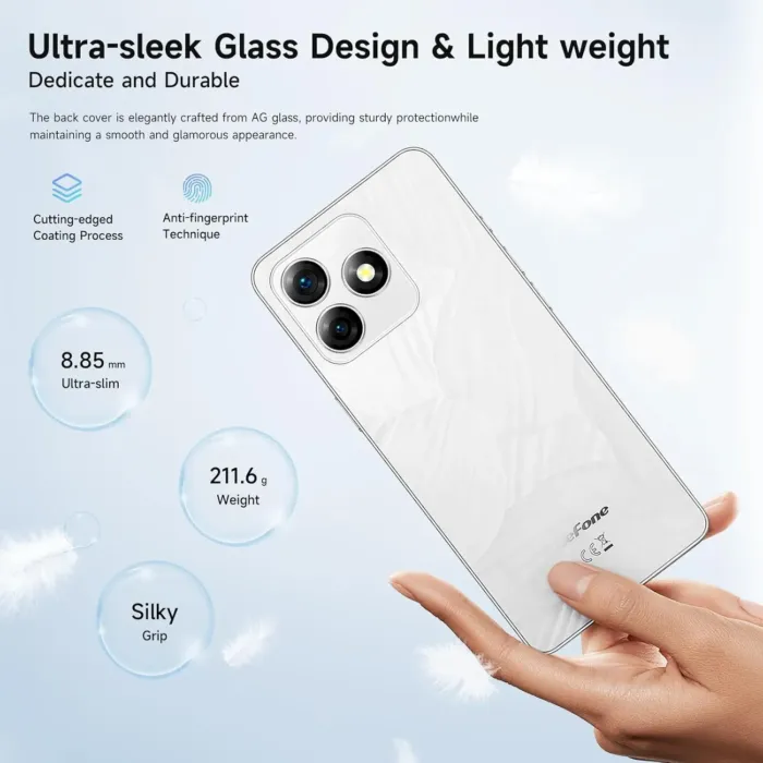 Ulefone Note 18 Pro Android 14 Unlocked Cell Phone, 12GB+256GB/2TB TF, Octa Core, 64MP+50MP Dual Camera, 6.78" HD+/90Hz Screen Smartphone, 5450mAh/18W, 4G Dual SIM/Face ID/OTG/GPS/NFC- Black Phone - Image 8