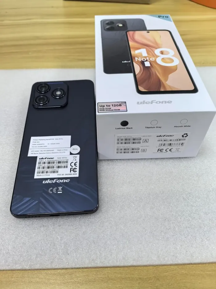 Ulefone Note 18 Pro Android 14 Unlocked Cell Phone, 12GB+256GB/2TB TF, Octa Core, 64MP+50MP Dual Camera, 6.78" HD+/90Hz Screen Smartphone, 5450mAh/18W, 4G Dual SIM/Face ID/OTG/GPS/NFC- Black Phone - Image 9