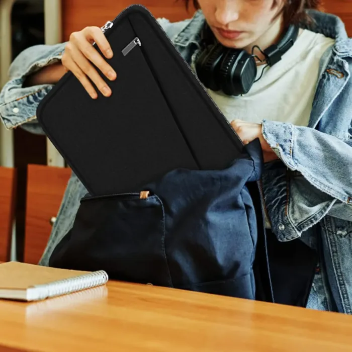 15.6 inch Laptop Sleeve, Durable Computer Carrying Bag Protective Case Briefcase Handbag with Front Pocket, Slim Cover for 15-16 Inch HP, Dell, Lenovo, Asus, Notebook, Black - Image 6