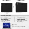 15.6 inch Laptop Sleeve, Durable Computer Carrying Bag Protective Case Briefcase Handbag with Front Pocket, Slim Cover for 15-16 Inch HP, Dell, Lenovo, Asus, Notebook, Black