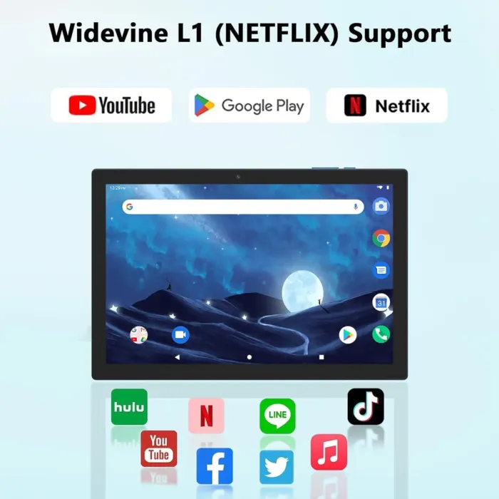 Android 15 Tablet 10 Inch, 18GB RAM+128GB ROM/2TB Expandable Tablet, 2 in 1 Tablets with Keyboard Case Mouse Stylus, 2.0GHz Quad-core CPU, 1280*800 IPS HD Screen, 5G WiFi6 BT 5.0, 8MP Camera Tablet PC - Image 5