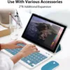 Android 15 Tablet 10 Inch, 18GB RAM+128GB ROM/2TB Expandable Tablet, 2 in 1 Tablets with Keyboard Case Mouse Stylus, 2.0GHz Quad-core CPU, 1280*800 IPS HD Screen, 5G WiFi6 BT 5.0, 8MP Camera Tablet PC