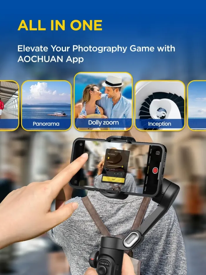 Gimbal Stabilizer for Smartphone, iPhone Gimbal w/Focus Wheel Face/Object Tracking for iPhone 16 15 Pro Max/Android Foldable 3-Axis Handheld Phone Stabilizer for Video Recording -Smart XE - Image 6