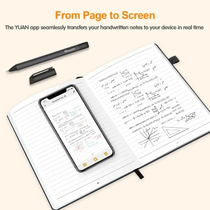 Digital Notebook with Smart Pen, Real-time Sync for Digitizing, Bluetooth Wireless Paper for Note-taking, Smart Writing Set Store Handwritten Notes Digitally, with Connected Notebook Notes App - Image 3
