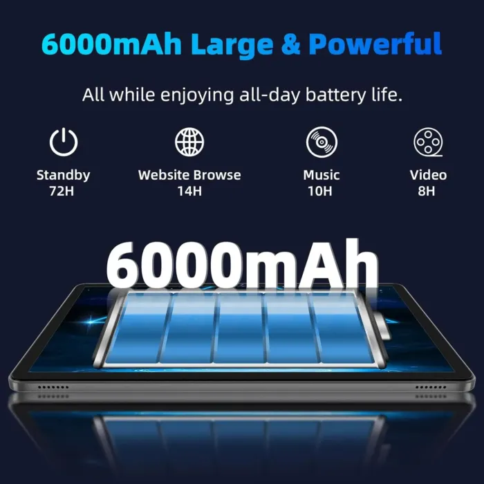 Android 14 Tablet,10 inch Tablets, Octa Core Processor, 10GB+64GB+512GB Expansion, 1280x800 HD IPS Display Screen, Wi-Fi6, Dual Camera, 6000mAh Battery Tablet PC,Support Widevine L1 Google Kids Space - Image 4