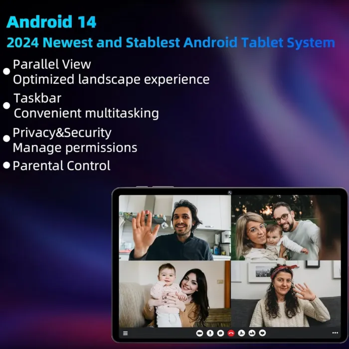 Android 14 Tablet,10 inch Tablets, Octa Core Processor, 10GB+64GB+512GB Expansion, 1280x800 HD IPS Display Screen, Wi-Fi6, Dual Camera, 6000mAh Battery Tablet PC,Support Widevine L1 Google Kids Space - Image 6