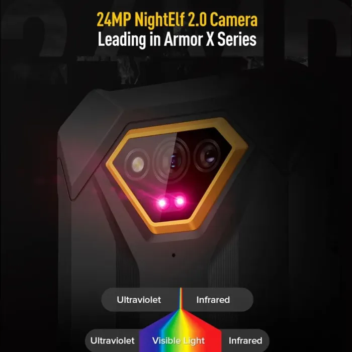Ulefone Armor X13 12GB+64GB Rugged Smartphone Unlocked, MTK Helio G36 Android 14 Cell Phone, 50MP+24MP Night Vision Camera, 6.52" HD+, 6300mAh, Dual SIM 4G Rugged Phone, NFC/OTG/GPS/FM, Orange - Image 5