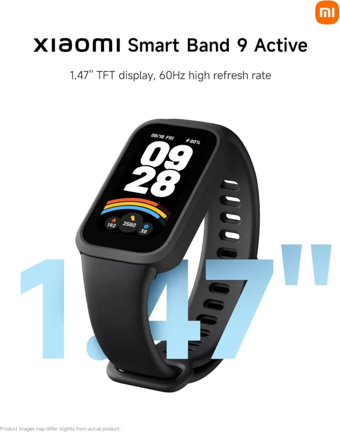 Xiaomi Smart Band 9 Active Global Version 1.47'' Display 18-Day Battery Life Modes All-Day Health and Fitness Monitoring 5ATM (Black) - Image 9