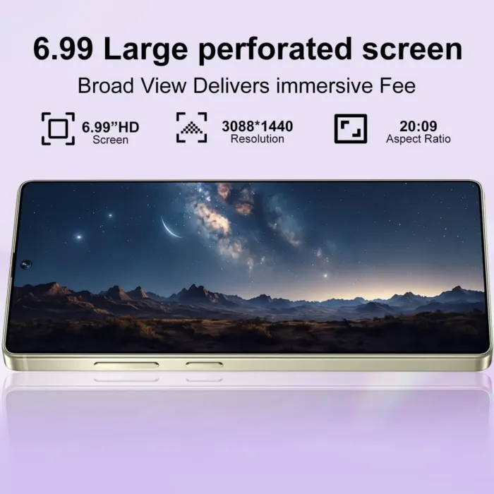 I25 Ultra Unlocked Phone,Built in Pen The Phone,Battery 7000mAh 12+512GB 6.99" HD Screen Android 14 Smartphone,Face ID/5G/Fingerprint Lock/Dual SIM/GPS (White) - Image 4