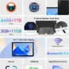 Tablet, Android 14 Tablet, 10.1 inch Tablets with Rechargeable Stereo Speaker Audio Dock, HD IPS Touch Screen, Otca-Core, 14GB RAM 64GB ROM 1TB Expansion, Wi-Fi 6, BT 5.3, Dual Camera, Google Tab 2025