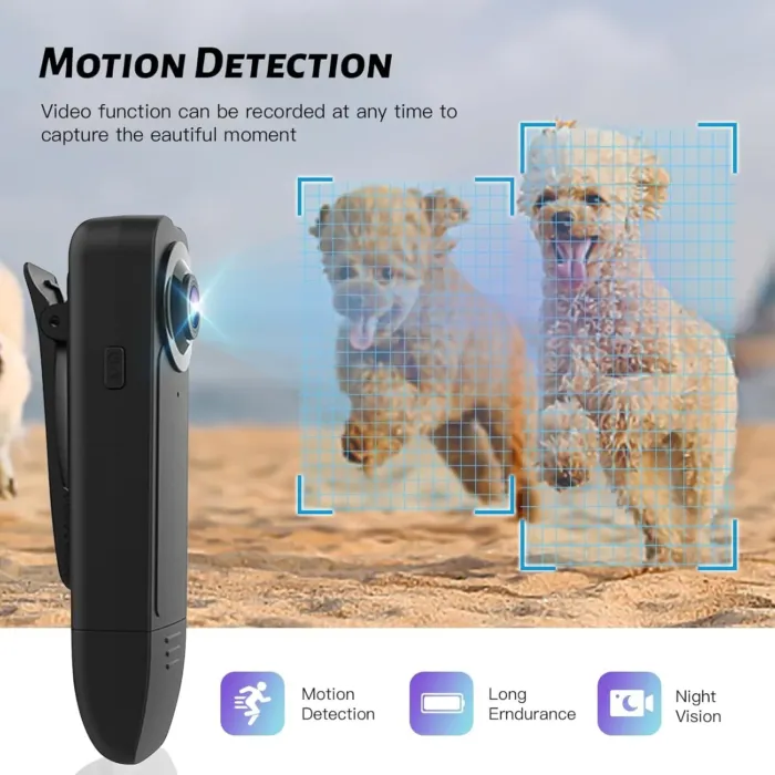 Mini Body Camera 1080P Police Body Camera with Memory Card,Body Worn Cam,Premium Portable,Wearable Patrol Video Recording Camcorder for Security,Work Records,Guard (64GB) - Image 5