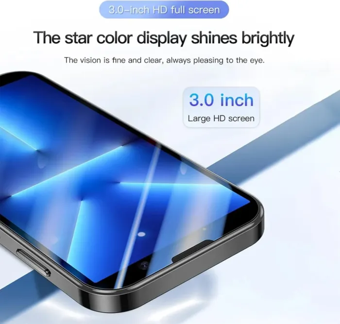 Mini Phone, Unlocked Mini Smartphone for Kids, 3.0" HD Touch Screen Android 8.1 Phones, Quad Core/Dual SIM/2600mAh Battery/2G+16G/GPS/Face lD Student Pocket 4G Cell Phone- Black - Image 6
