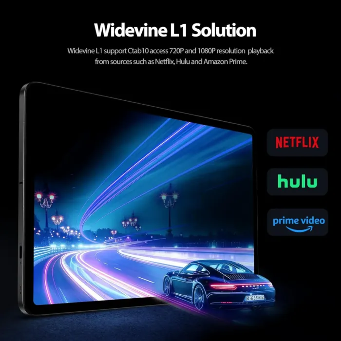 Android Tablet, 10.1 inch Android 14 Tablet, Octa-core CPU, 2 Years Protection, RAM 12GB, ROM 64GB (Up to 2 TB), 800x1280 Resolution, WiFi 6 & Bluetooth 5.4, Dual Speakers, 5MP+8MP, 6000mAh, Black - Image 5