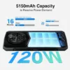 DOOGEE DK10 Rugged Smartphone 5G,32GB+512GB,120W Fast Charging,6.67”120Hz 2.5K AMOLED Display Rugged Phone,50MP+64MP+50MP,Octa Core Waterproof Phone,Fingerprint,NFC/OTG